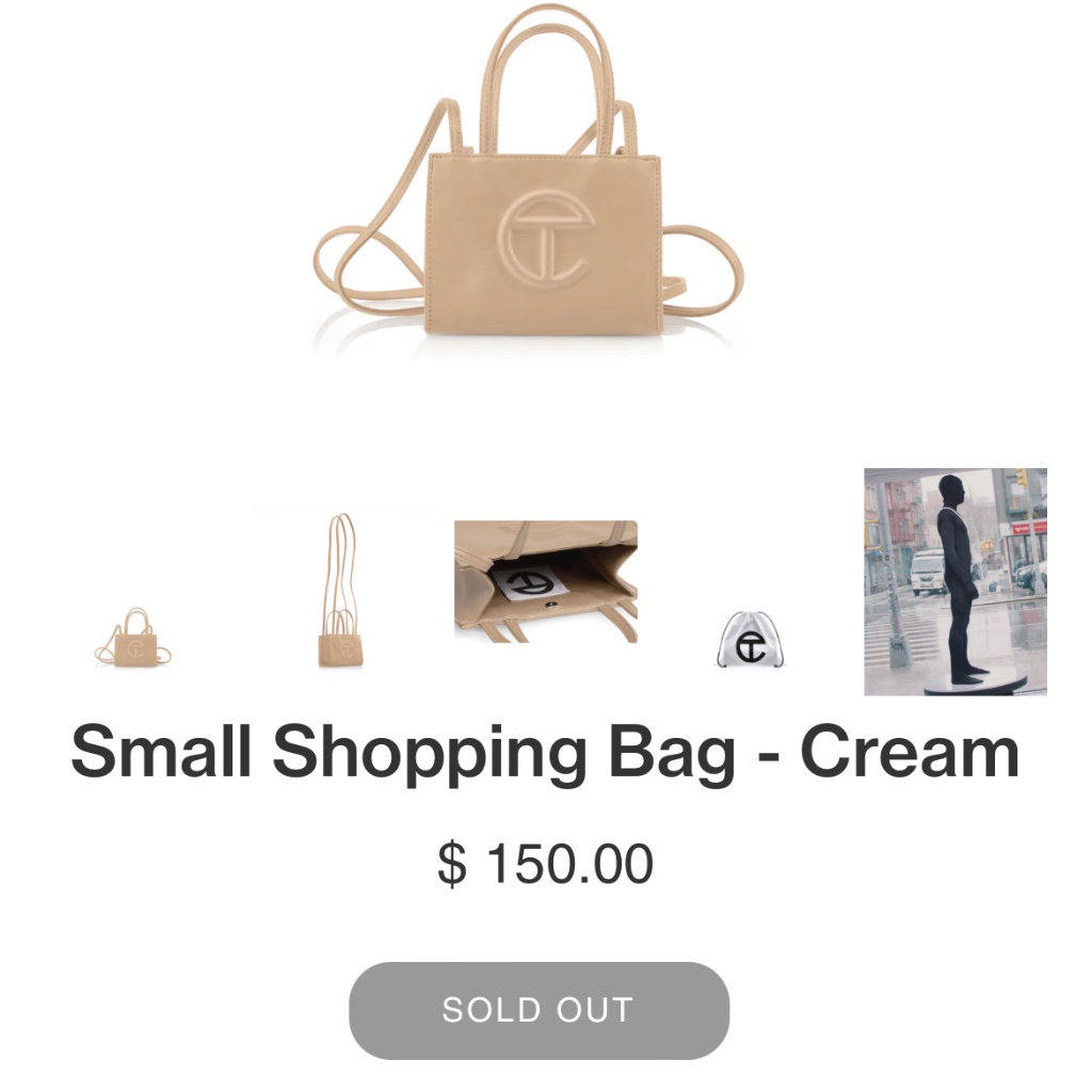 Small Telfar Cream Shopper